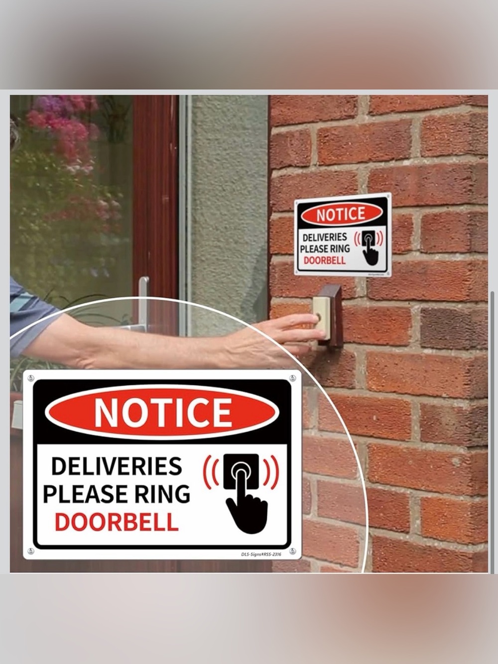 Doorbell Notice Sign - Picture 6 of 7